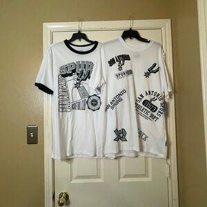 Ultra Game NBA San Antonio Spurs Men’s Graphic T-Shirts - White & Black
